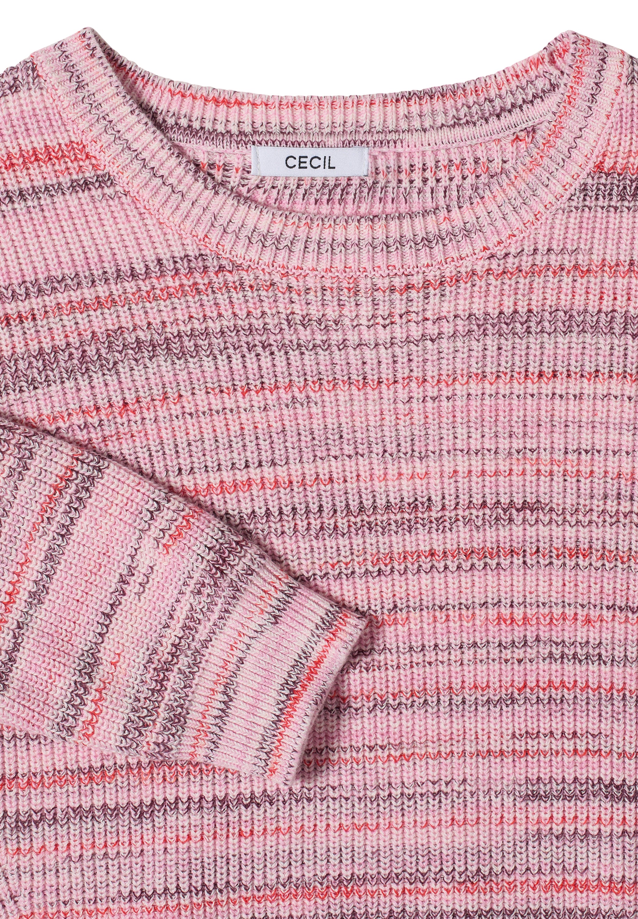 Pullover mit Rundhals und Space-Dye-Optik