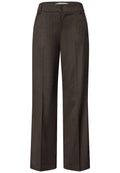 High Waist Straight Leg Hose mit Knopfdetail