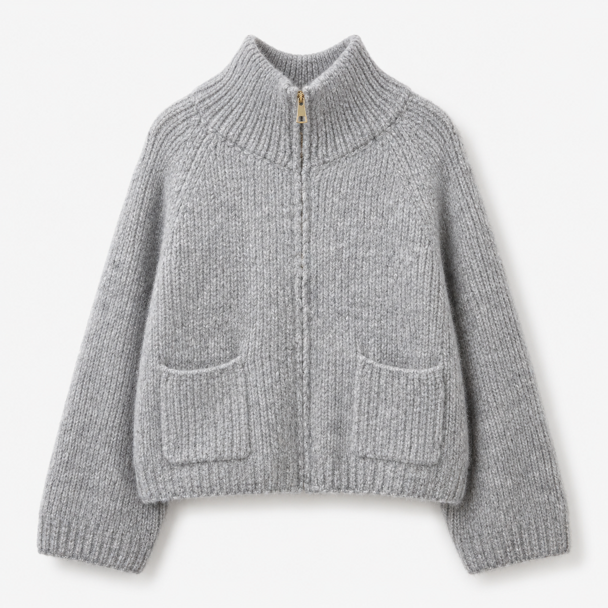 Da.Jacke Strick/Wirk - Bella Italia - grau - one size