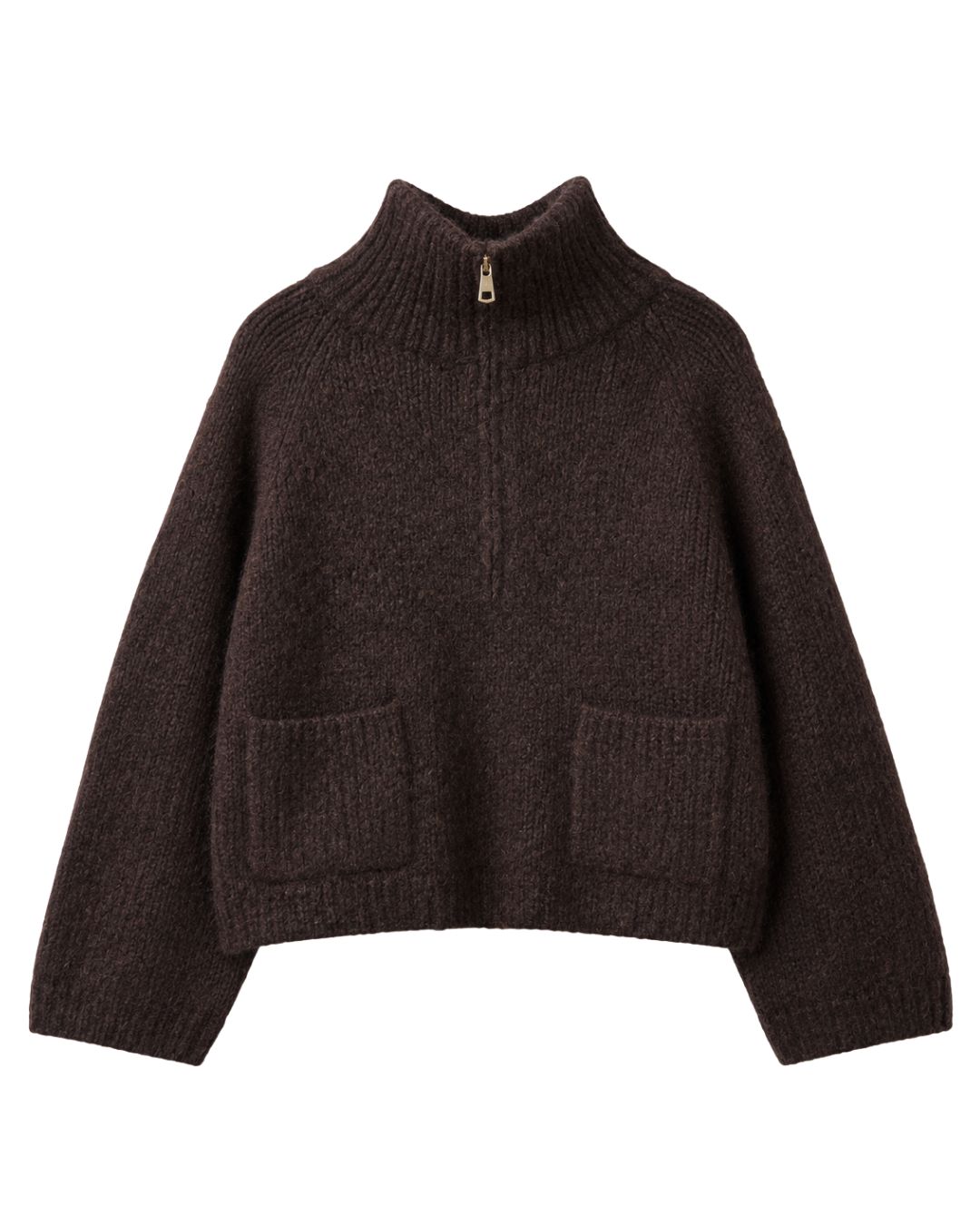 Da.Jacke Strick/Wirk - Bella Italia - schoko - one size