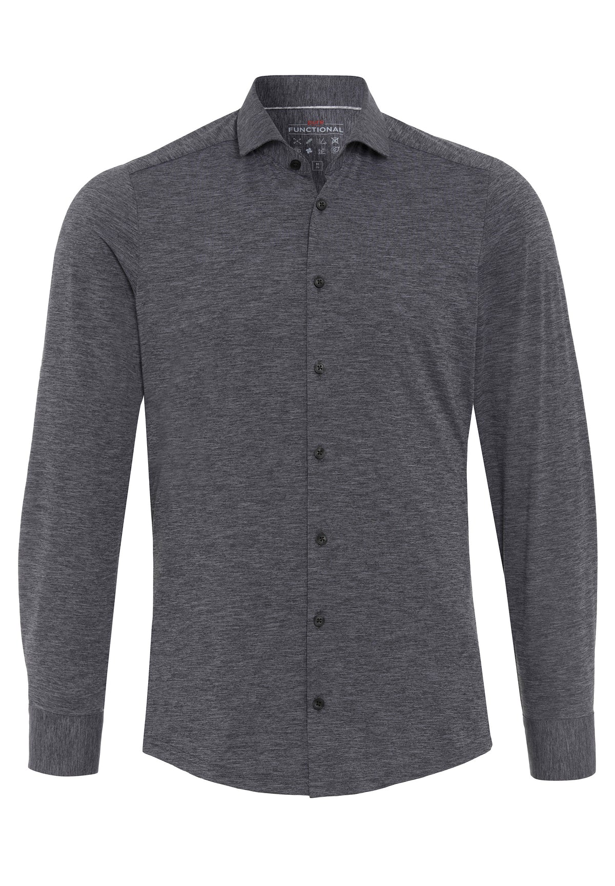 Functional Jerseyhemd Langarm in Braun von PURE