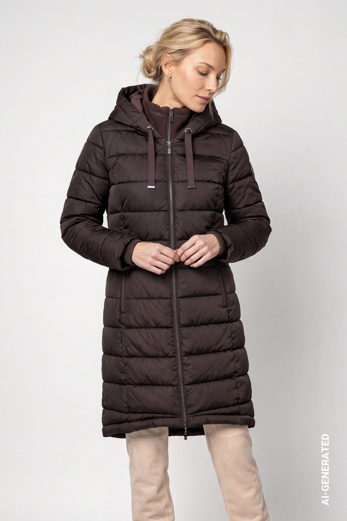 Steppmantel mit Lurex