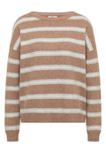 Pullover mit Boat Neck und Streifen