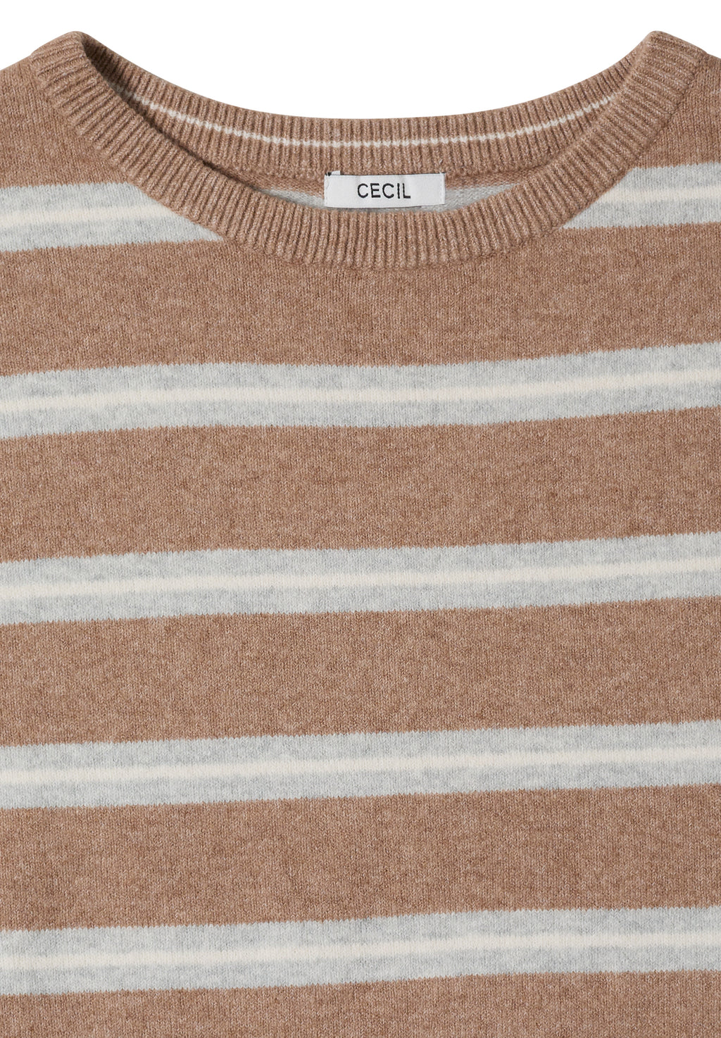 Pullover mit Boat Neck und Streifen