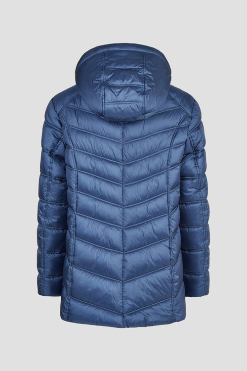 Steppjacke Down Free mit Kapuze in Blau von Lebek