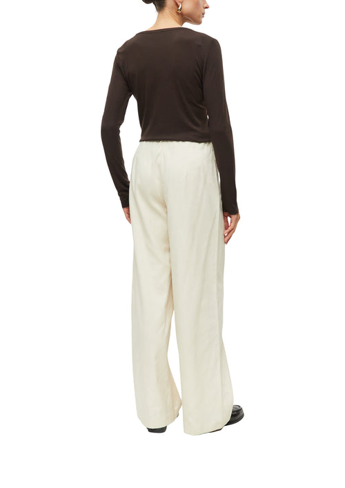 Wide-Leg-Hose aus Twill von s.Oliver BLACK LABEL