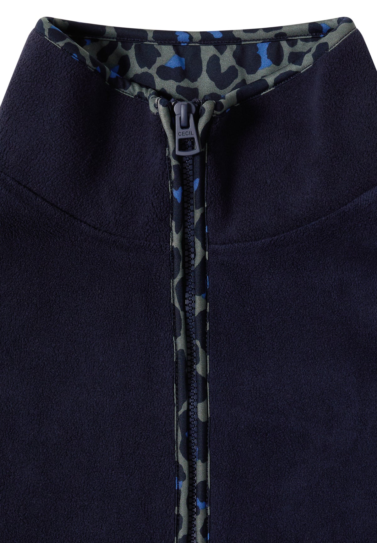 Fleece-Pullover mit Leo-Details