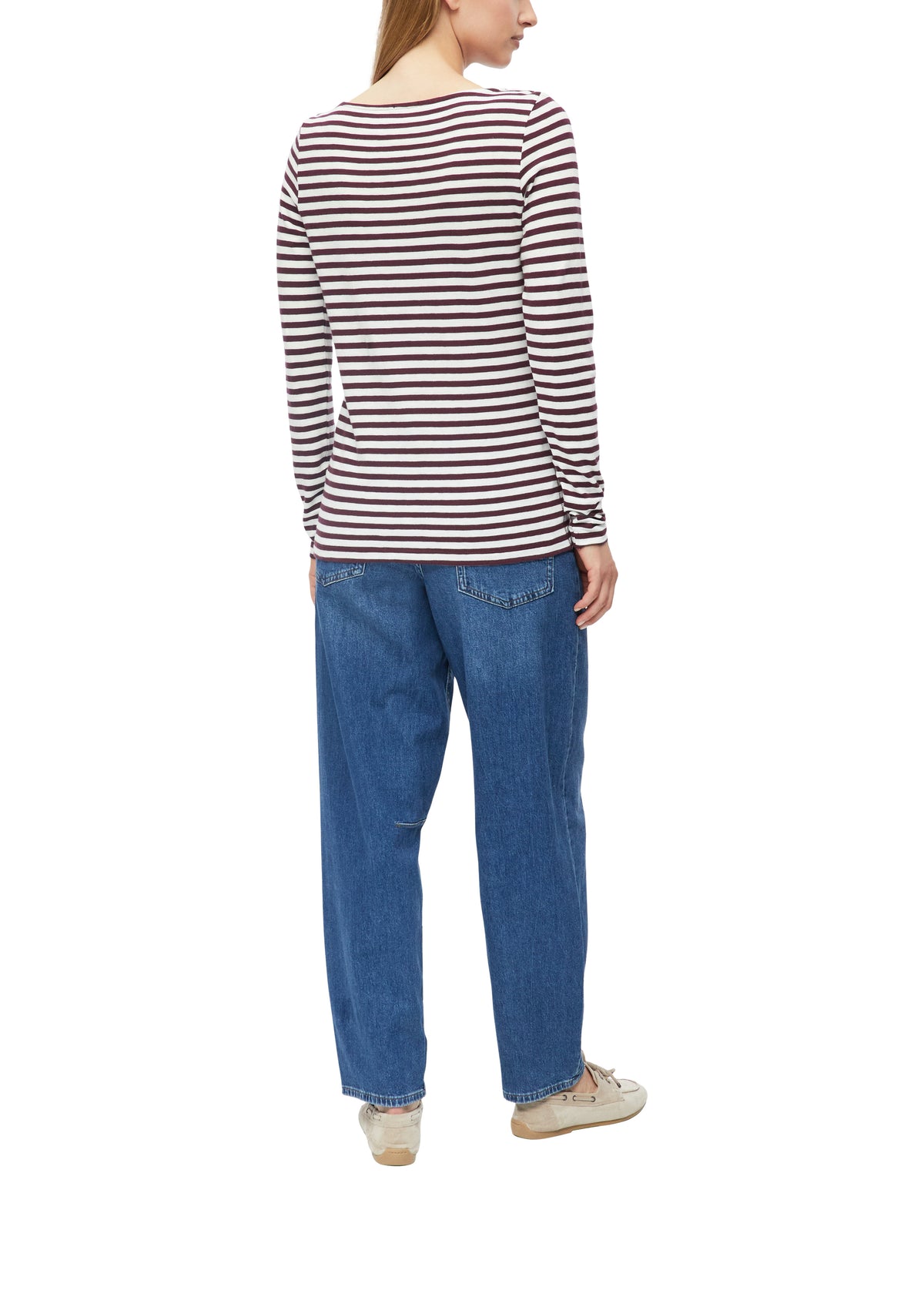 Ringel-Langarmshirt mit U-Boot-Ausschnitt von s.Oliver