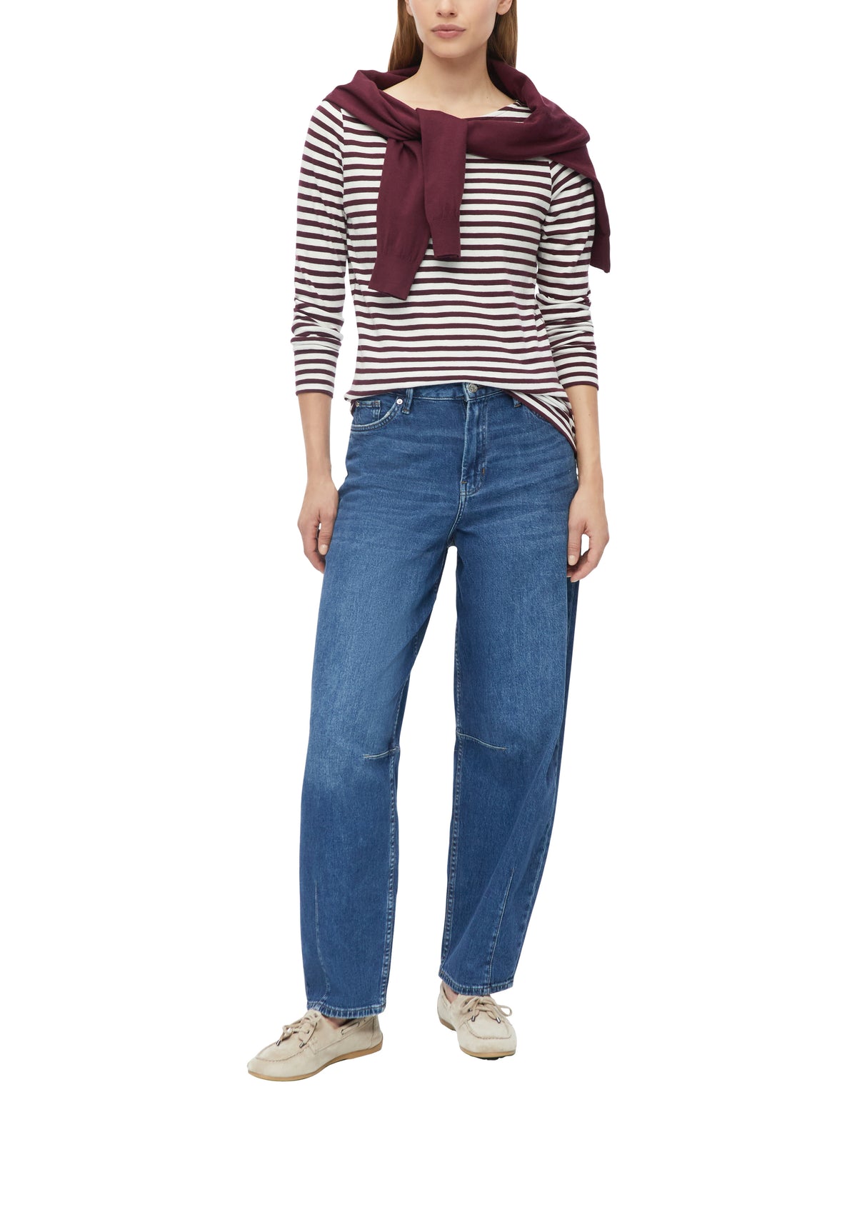 Ringel-Langarmshirt mit U-Boot-Ausschnitt von s.Oliver