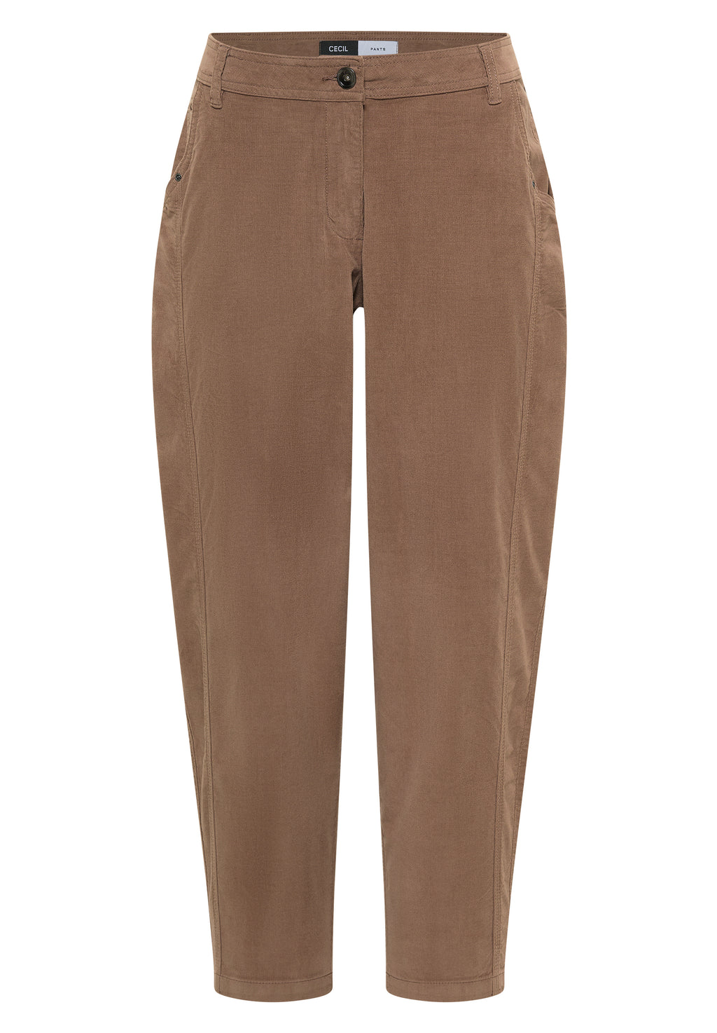 Mid Waist Barrel Leg Hose im Casual Fit