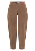 Mid Waist Barrel Leg Hose im Casual Fit