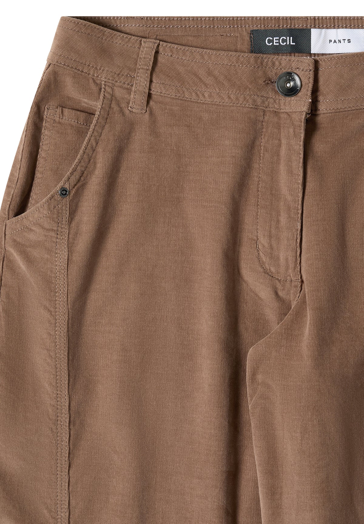 Mid Waist Barrel Leg Hose im Casual Fit