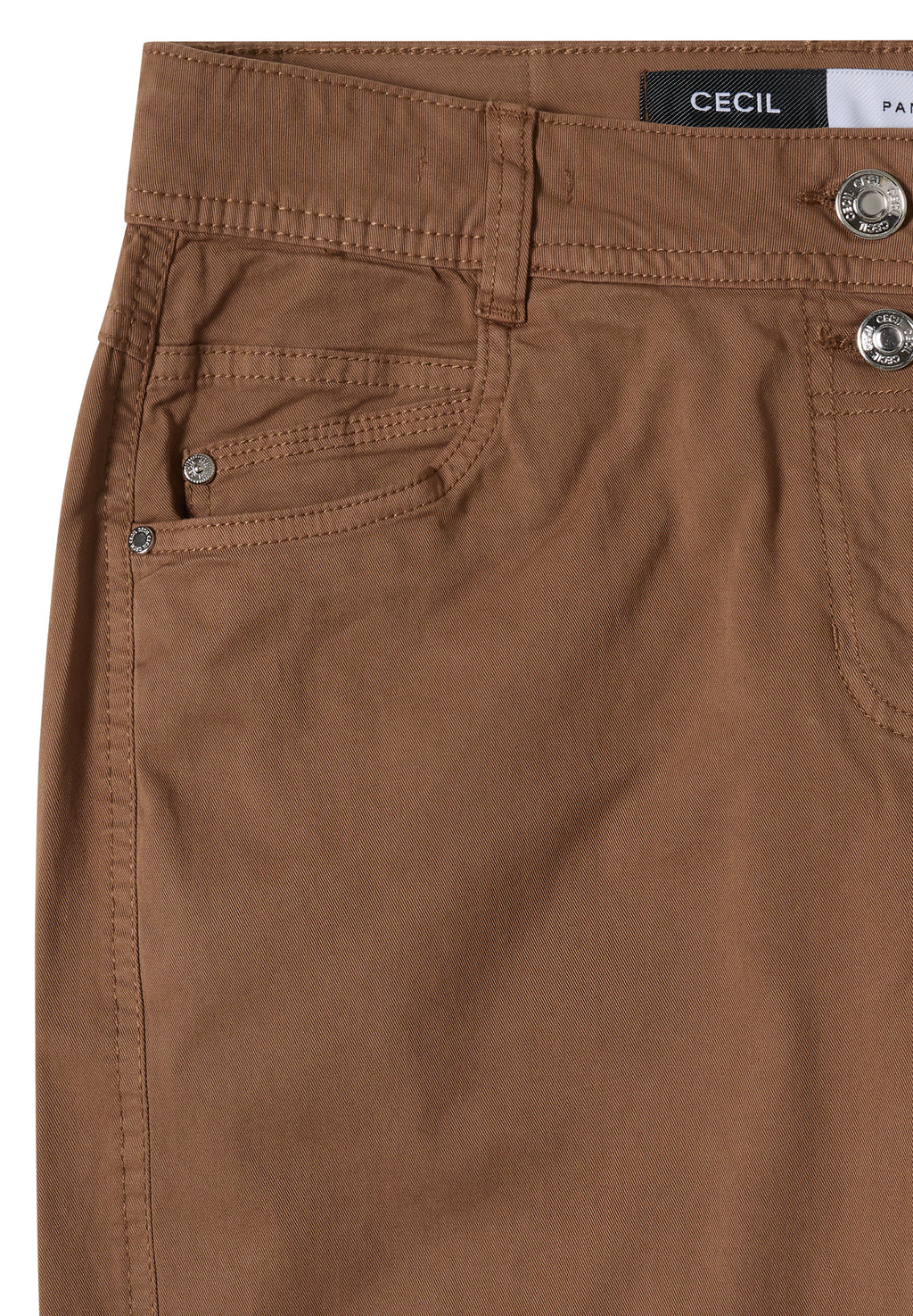 Mid Waist Barrel Leg Hose im Casual Fit