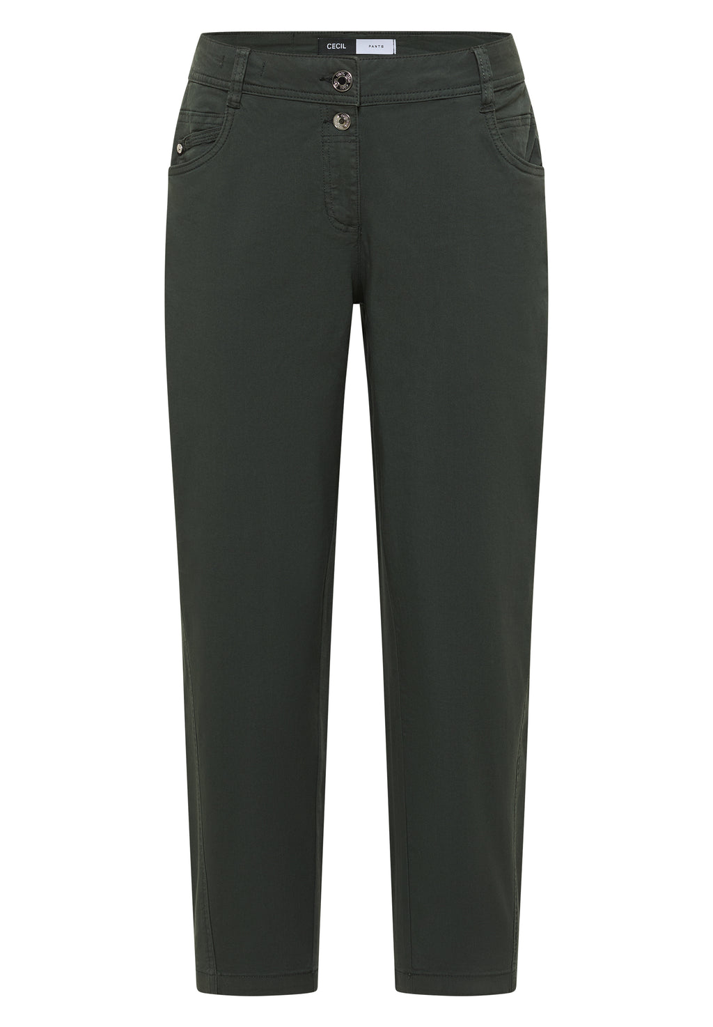Mid Waist Barrel Leg Hose im Casual Fit