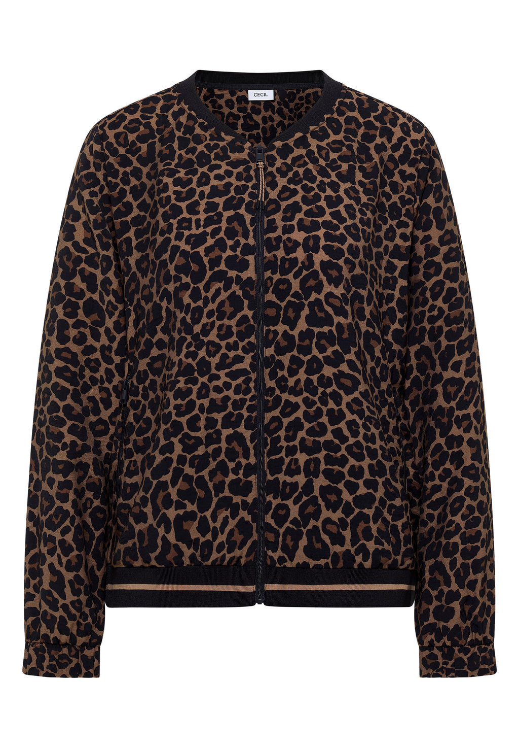 Blouson mit Zipper und Leo-Muster