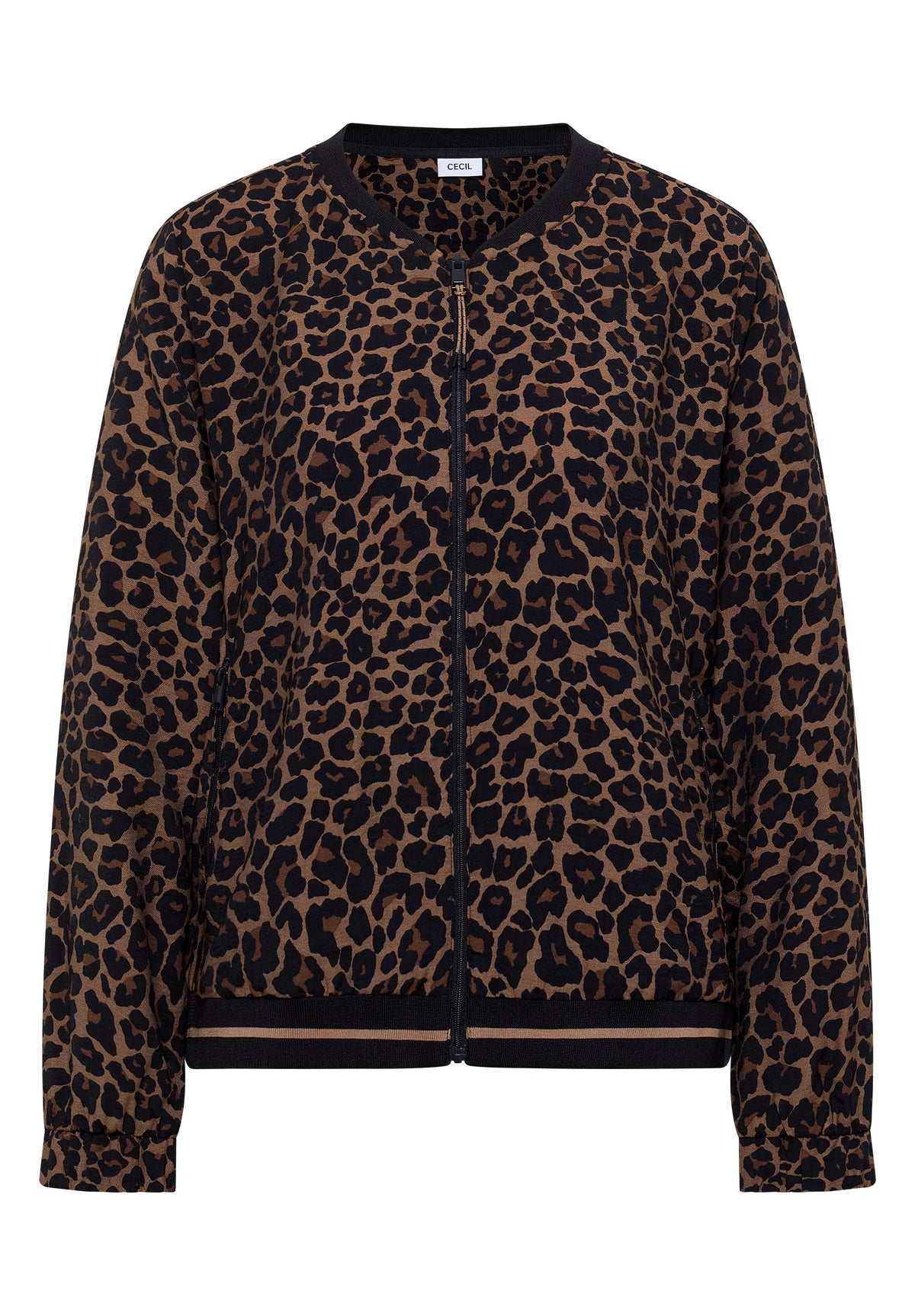 Blouson mit Zipper und Leo-Muster