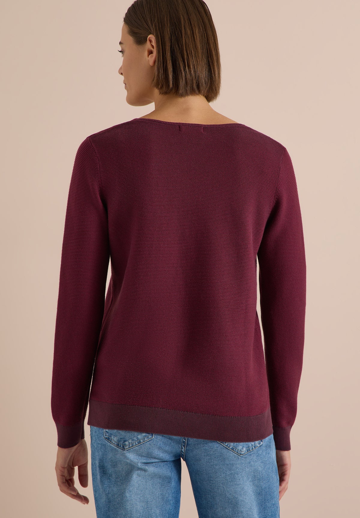 Pullover im Two-Tone-Look mit V-Neck