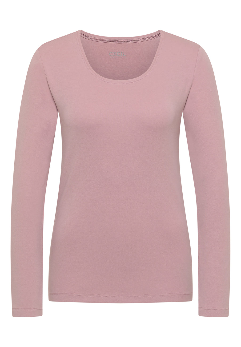 Basic Langarm Shirt mit Rundhals