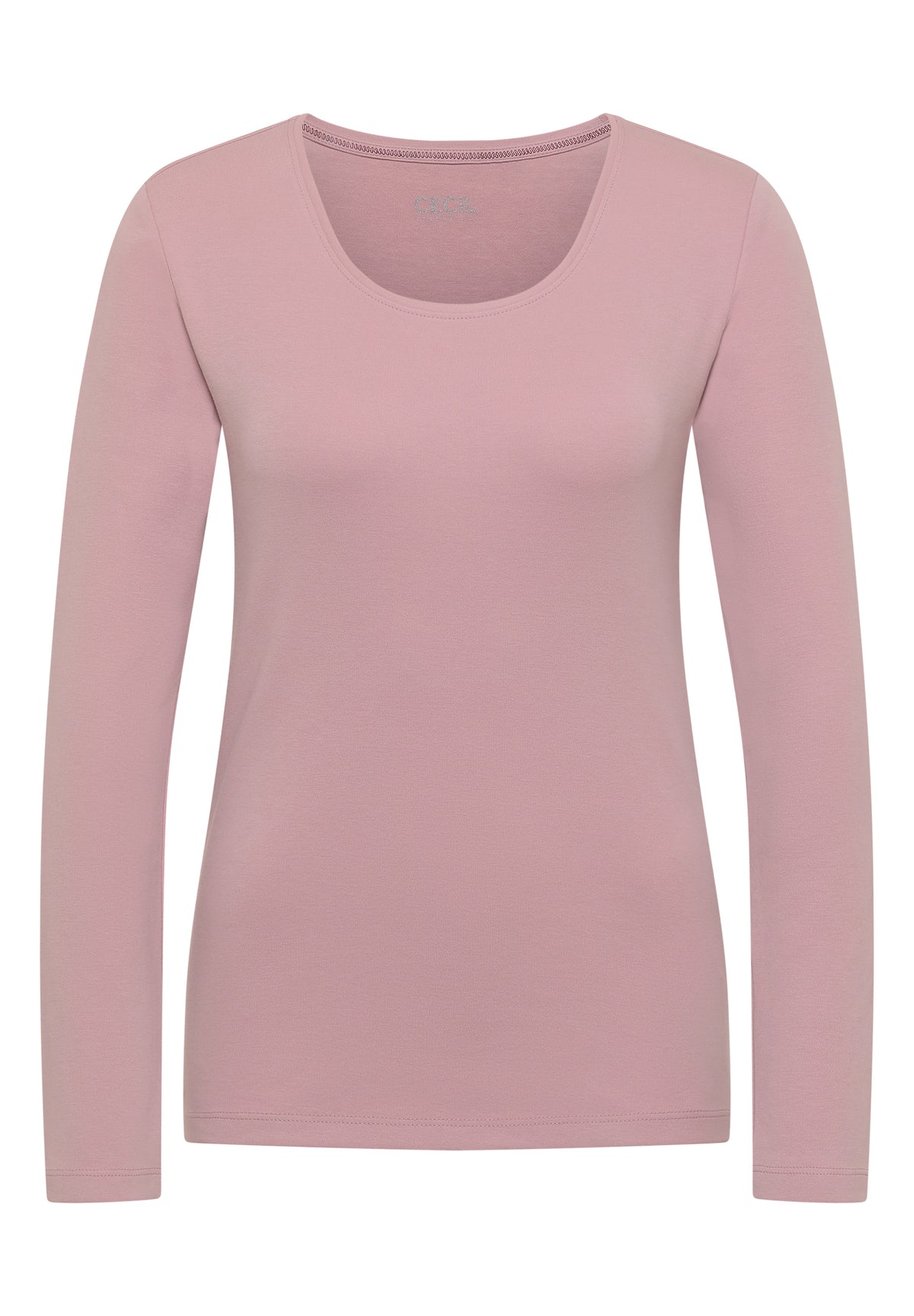 Basic Langarm Shirt mit Rundhals