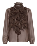 Rüschenbluse Lilja mit Stehkragen von Saint Tropez