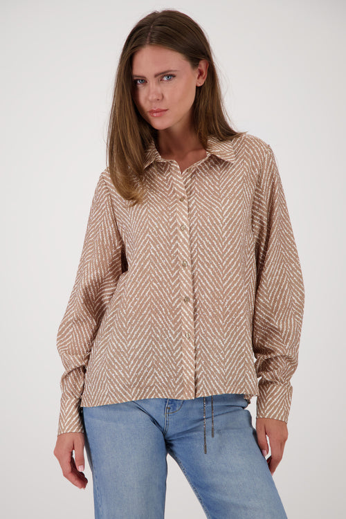 Bluse mit Fischgrat-Muster von Monari