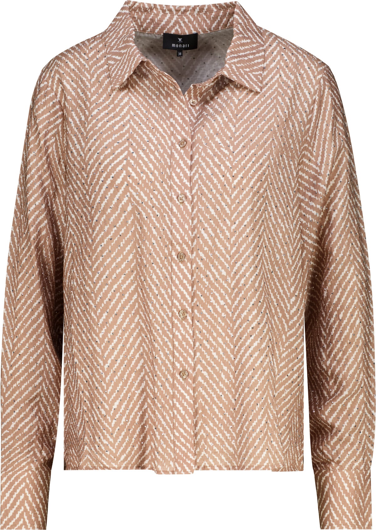 Bluse mit Fischgrat-Muster