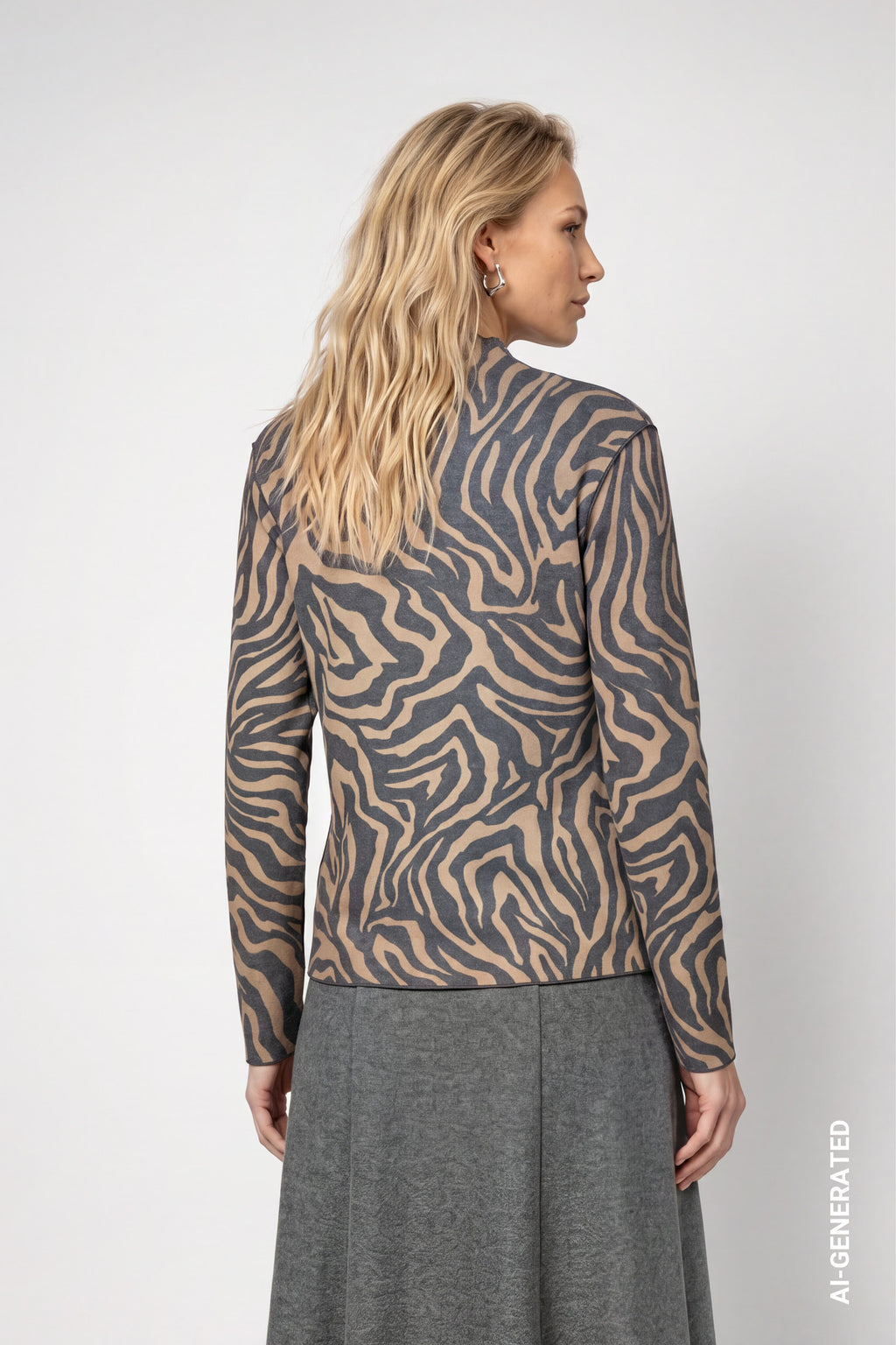 Langarmshirt mit Zebra-Muster