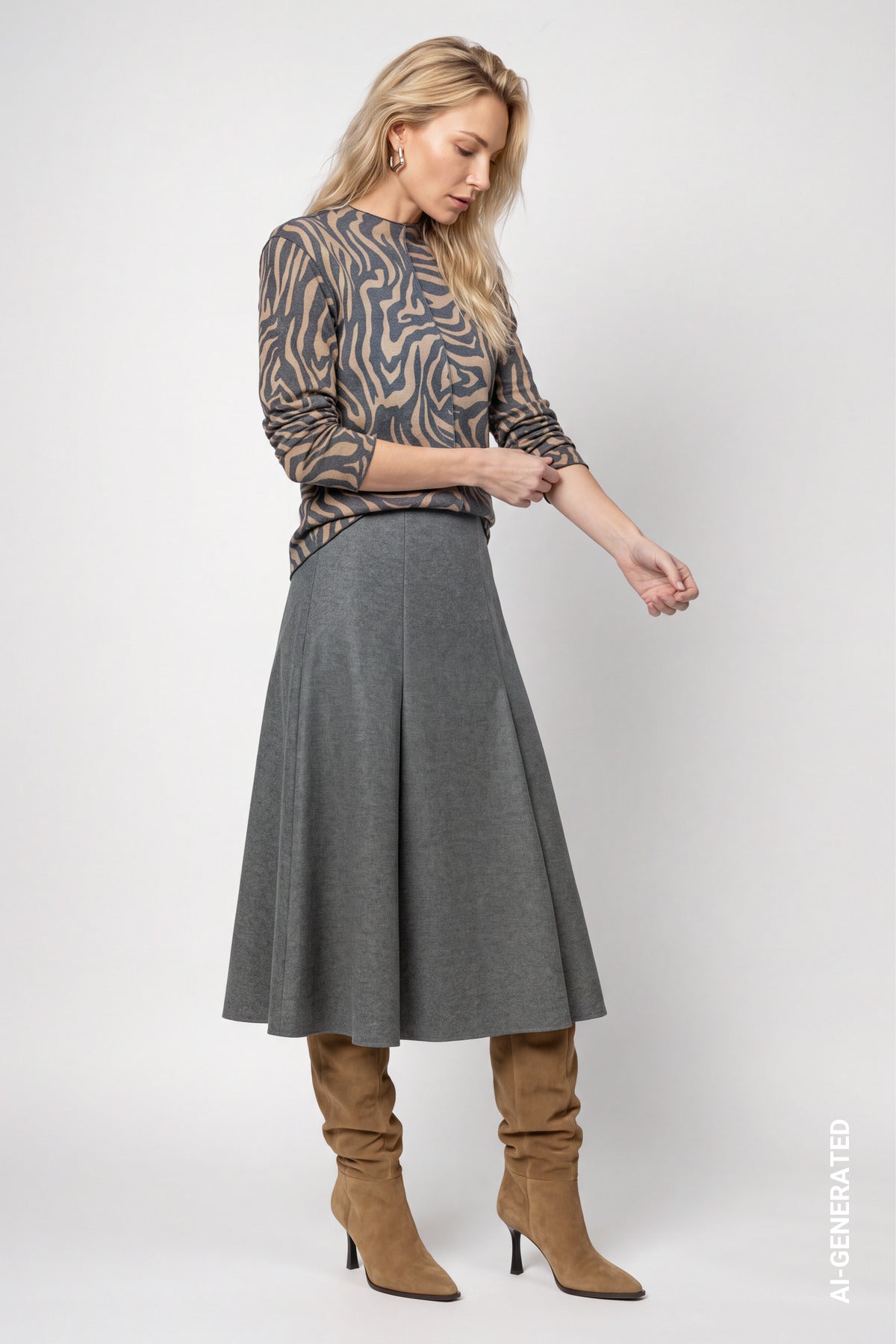 Langarmshirt mit Zebra-Muster