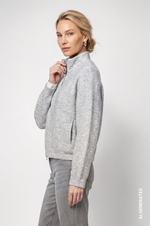 Strickjacke mit Reißverschluss von Monari
