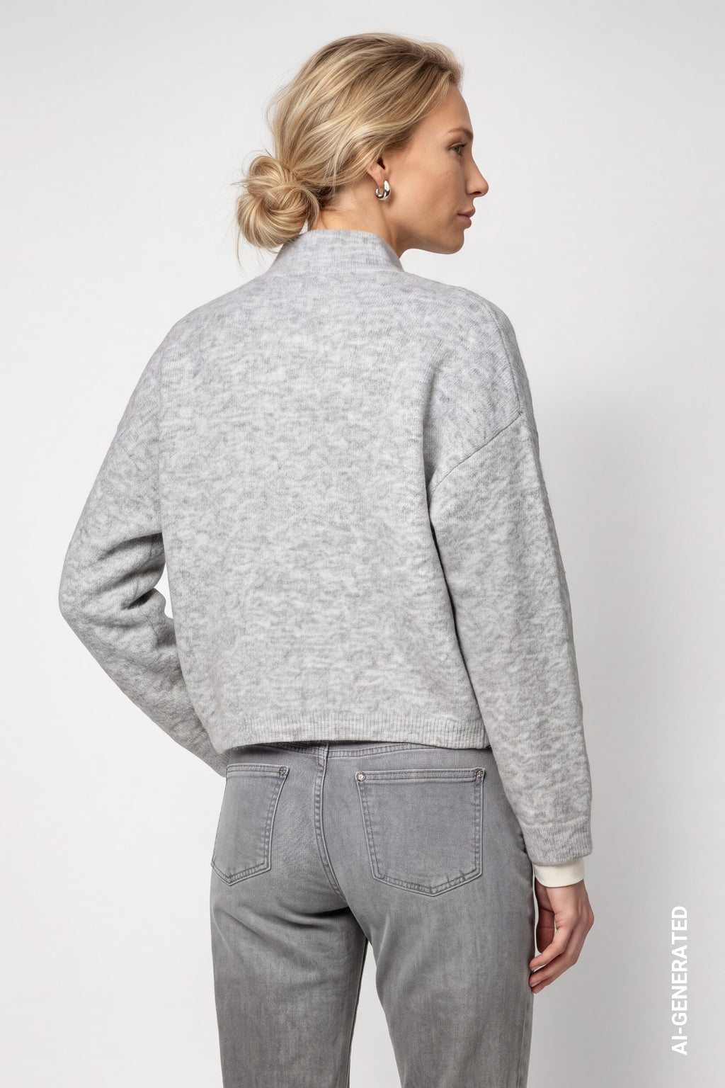 Strickjacke mit Reißverschluss
