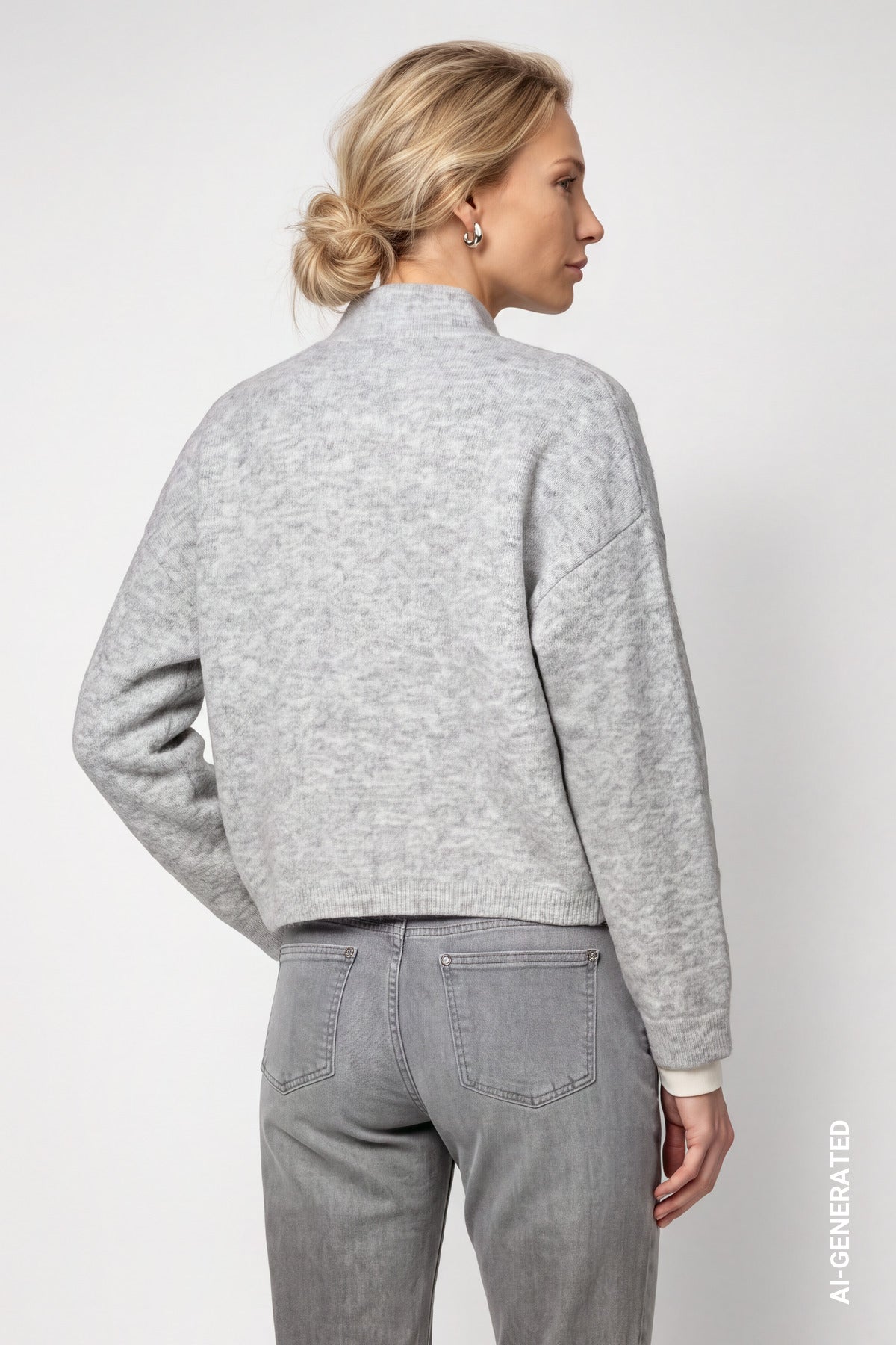 Strickjacke mit Reißverschluss