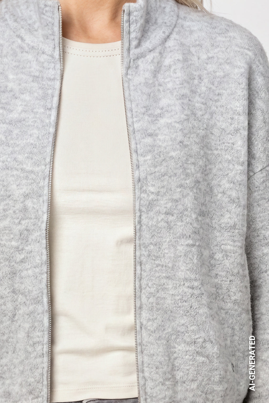 Strickjacke mit Reißverschluss