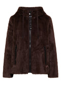 Fake Fur Jacke mit Softshelldetails
