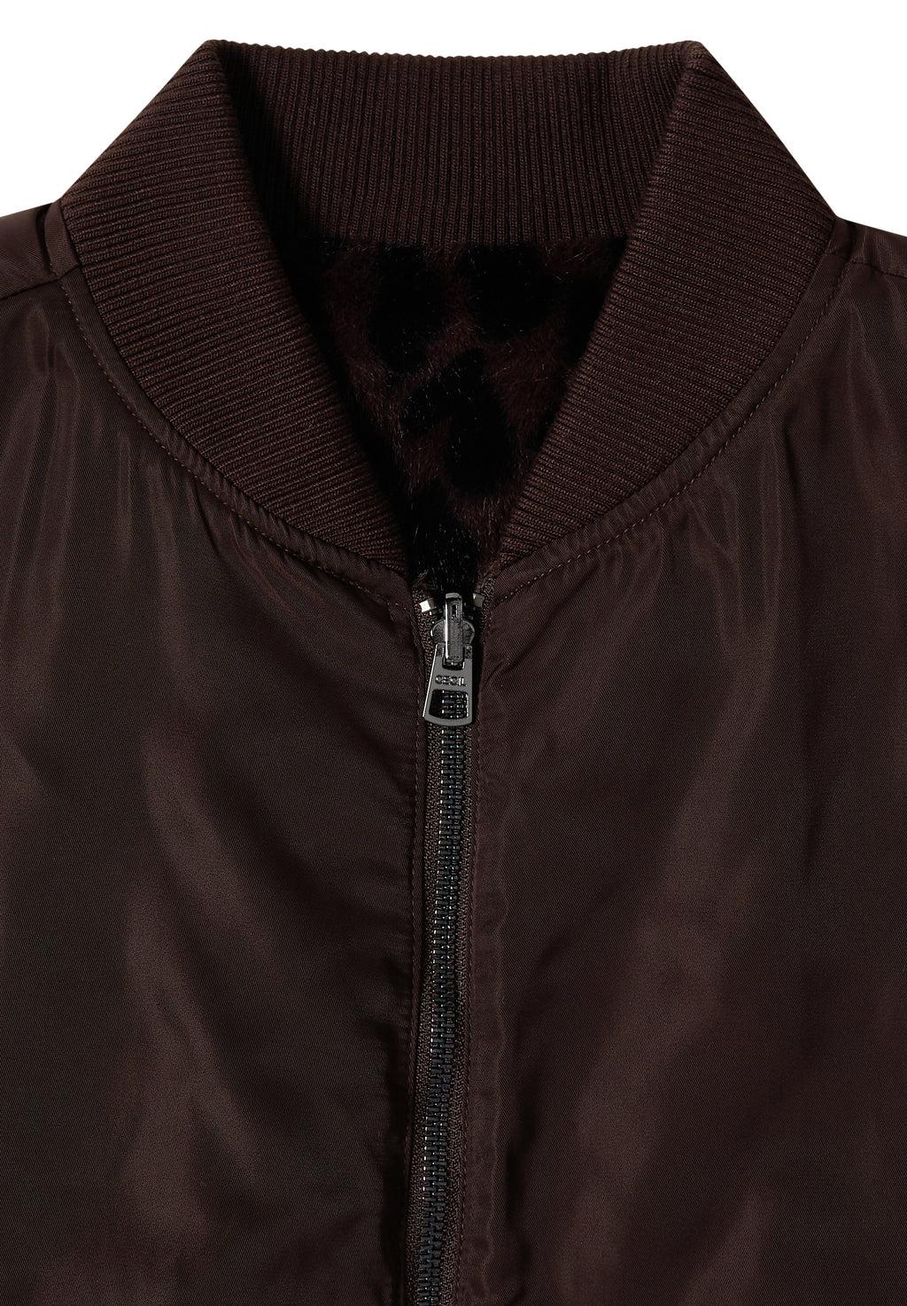 Wendbarer Fake Fur Blouson mit Leo-Muster