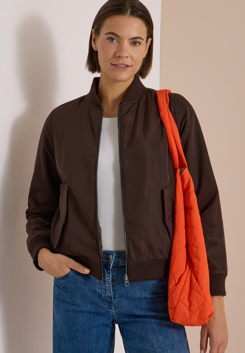 Wendbarer Fake Fur Blouson mit Leo-Muster