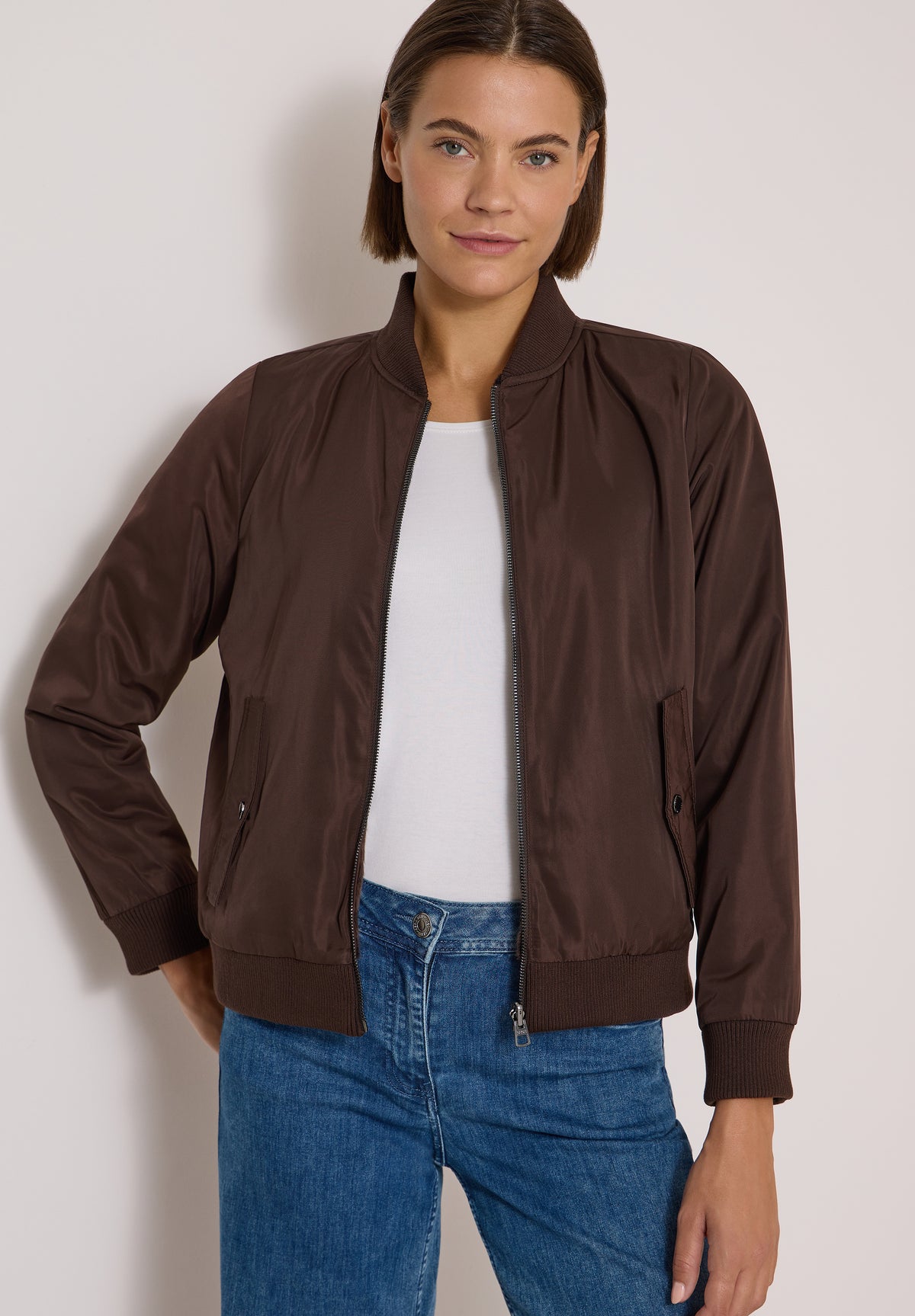 Wendbarer Fake Fur Blouson mit Leo-Muster
