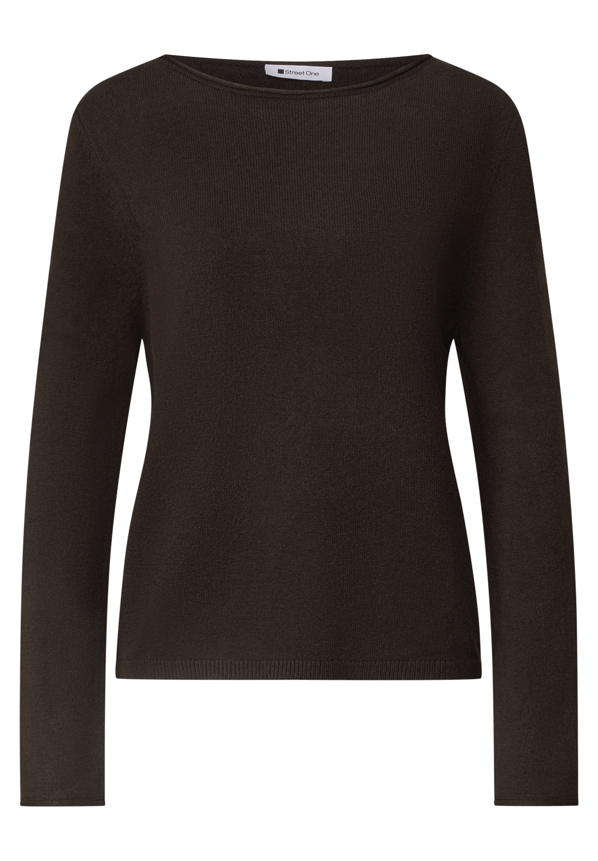 Pullover mit Boat Neck und Rollkanten von Street One