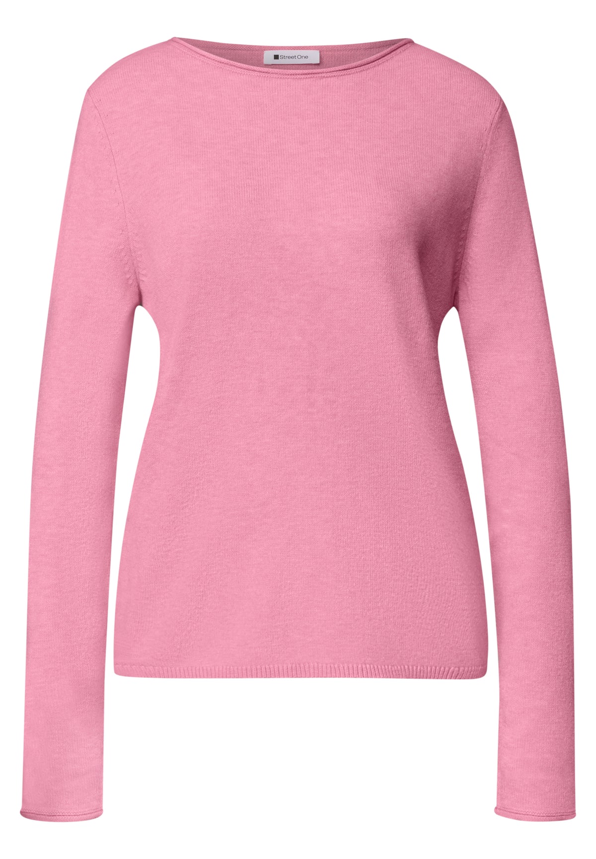 Pullover mit Boat Neck und Rollkanten von Street One
