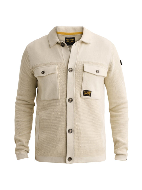 Strickjacke mit Brusttaschen in Creme von PME Legend