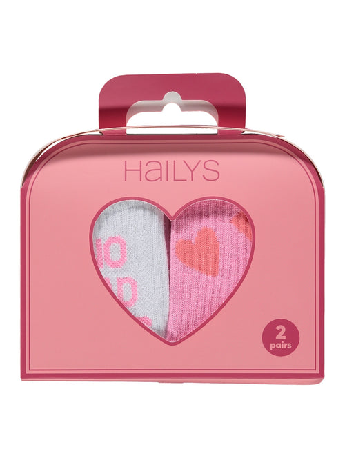 Socken im 2er-Pack mit Herz-Motiv von Haily´s