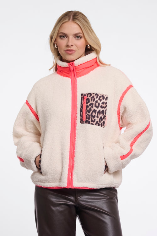 Cropped Fleecejacke Sinai mit Leo-Details von Rino & Pelle