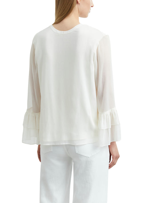 Chiffonbluse mit Trompetenärmeln von Comma