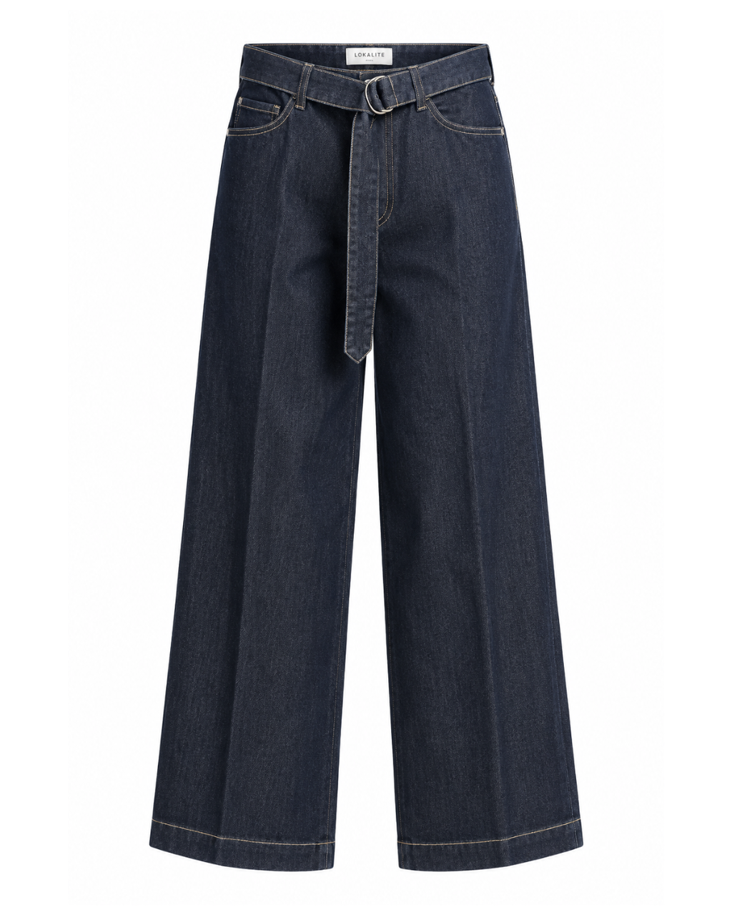 Weite Jeans mit Bindegürtel von Lolaliza