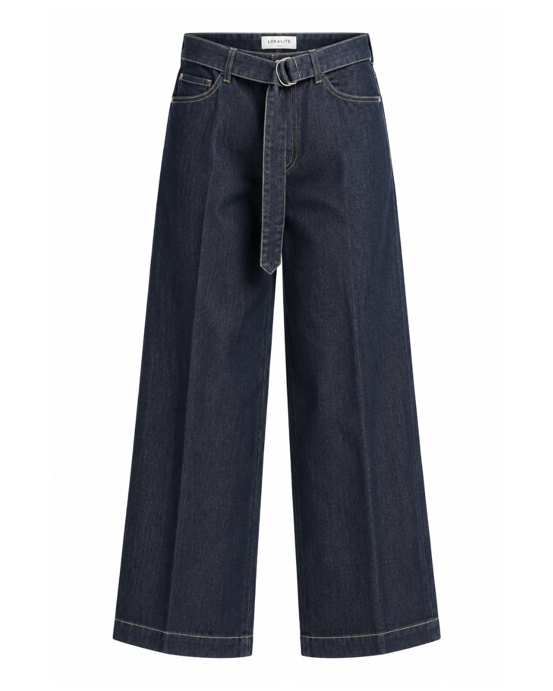 Weite Jeans mit Bindegürtel von Lolaliza