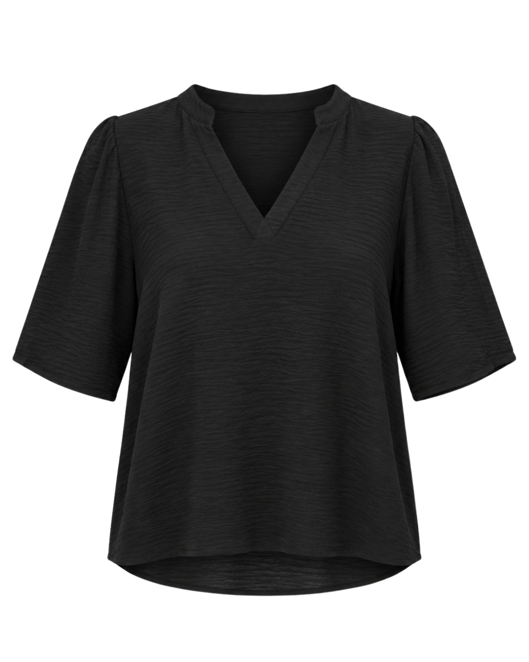 Halbarm-Bluse mit V-Ausschnitt von Lolaliza
