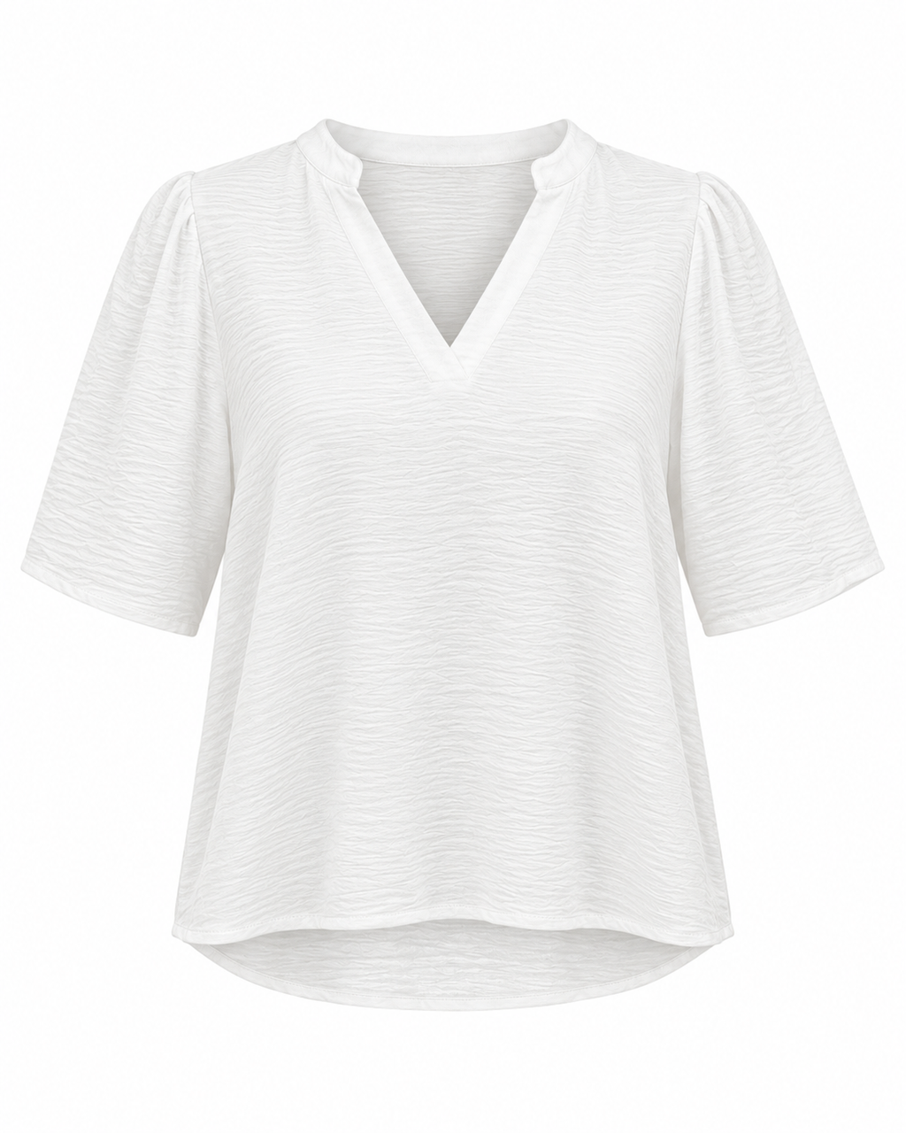 Halbarm-Bluse mit V-Ausschnitt von Lolaliza