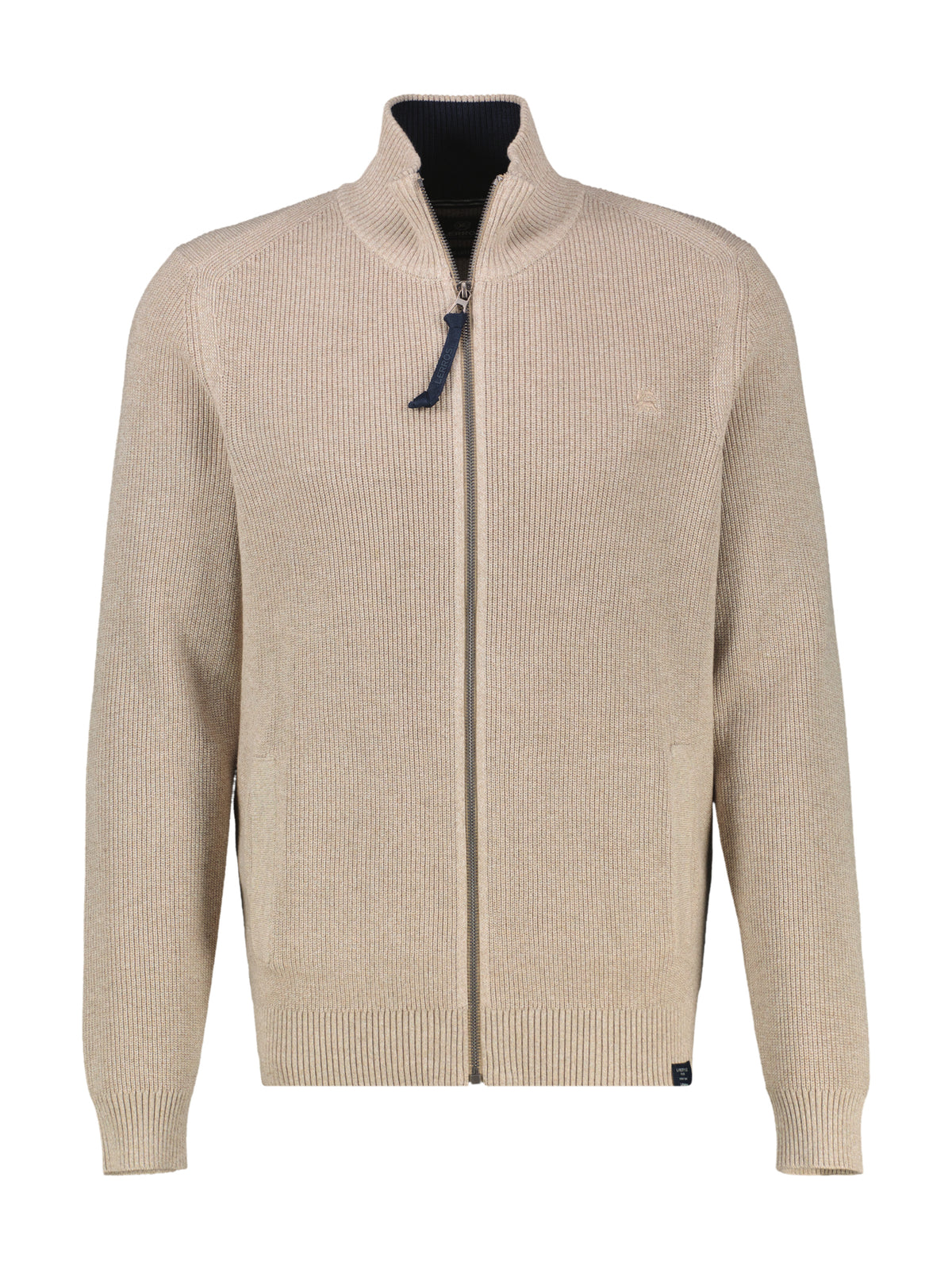 Strickjacke mit Stehkragen aus Baumwolle von Lerros
