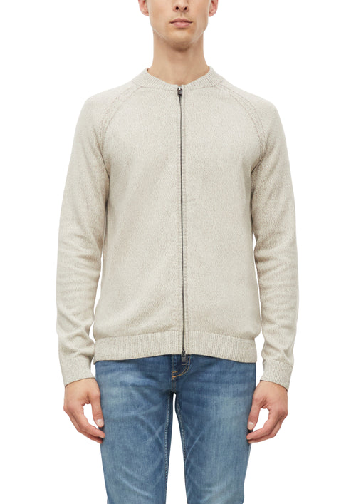 Strickjacke mit Reißverschluss in Beige von s.Oliver