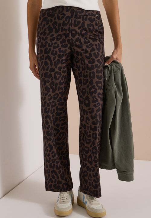 Straight-Leg-Hose Neele mit Leo-Muster von Cecil