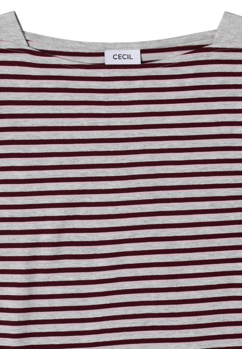 3/4-Arm Shirt mit Boat Neck und Streifen